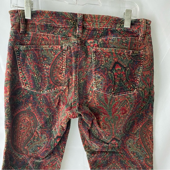 Lauren Ralph Lauren pants corduroy paisley SZ 6 P. NWOT - Picture 3 of 11